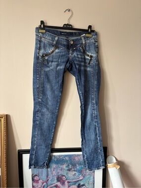 Miss Sixty - Blue Women’s Slim Zip-Accent Jeans